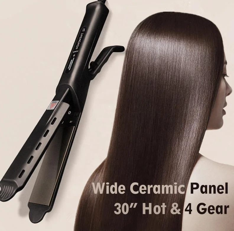 Оптовая продажа, профессиональный выпрямитель для волос, титановые Плоские щипцы 2 в 1, электрический выпрямитель для волос с широкой пластиной