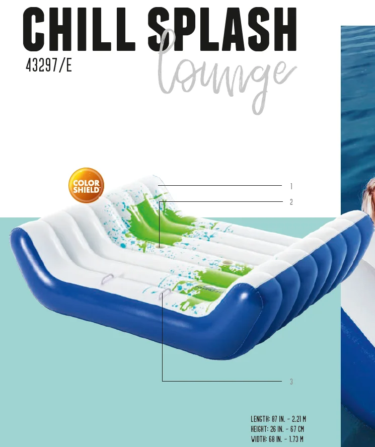 Bestway 43297 Chill Splash Tropical Breeze Floating Island Raft Giant