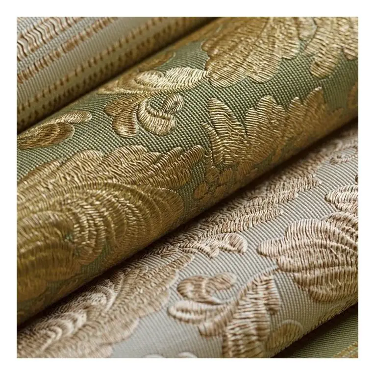 Classic European Retro 3d Three-dimensional Antique  European Flower Dark Background Damask Wallpaper
