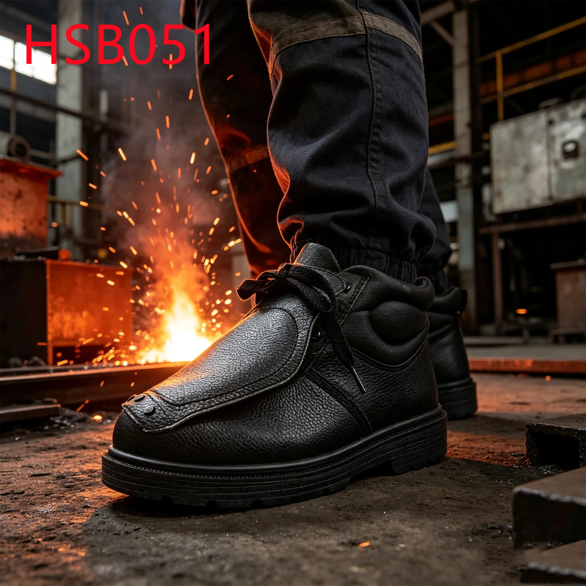 HY,Metallurgical Casting Splash Proof Safety Boots with Steel Nose Heavy Industry S3 Grade Hua Singh Welding Work Boots HSB051