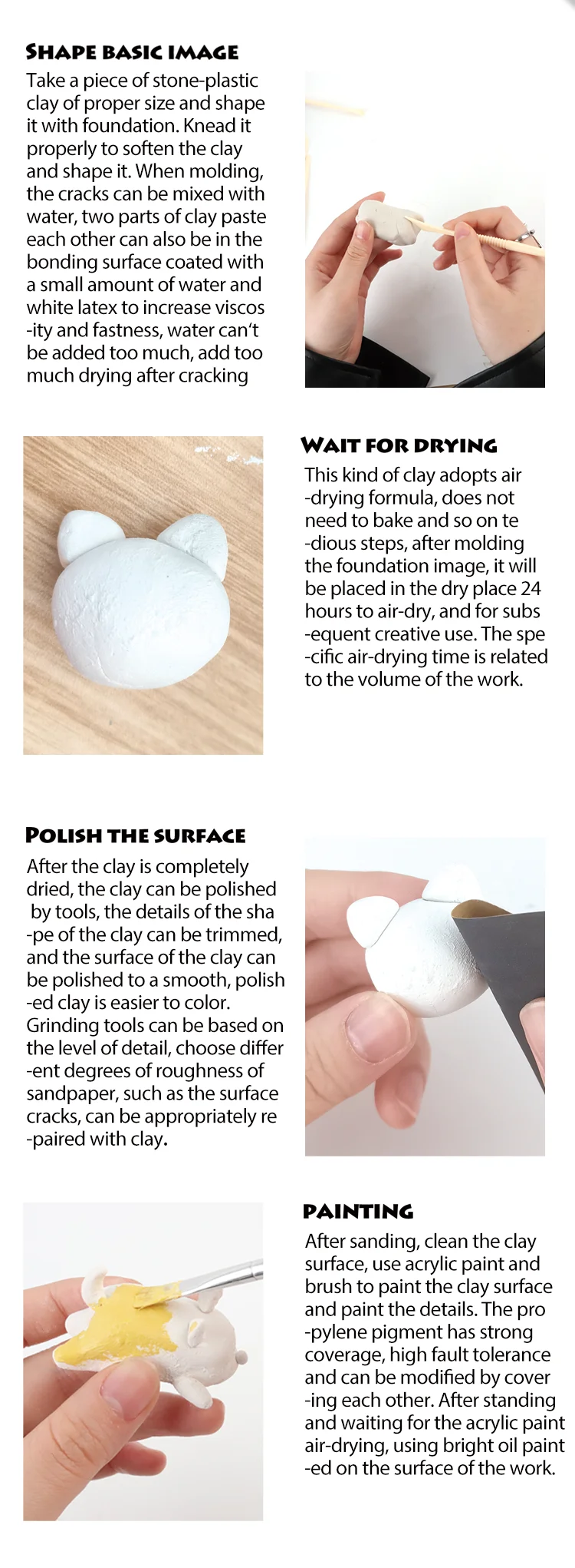 500g Wholesale Children Diy Toy White Air Hardening Modeling Clay Buy Air Modeling Clay,Non