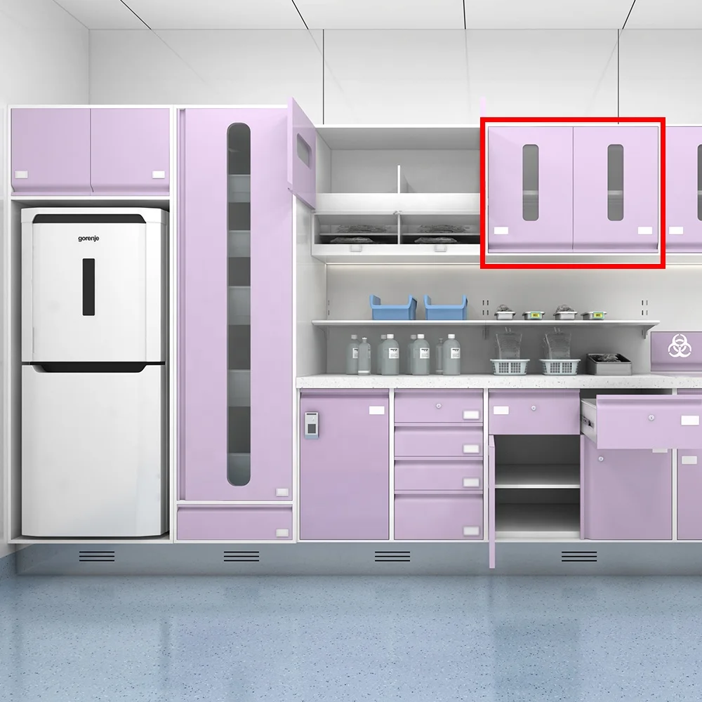 Hot Sale Transparent Stainless Steel Medical Cabinet Wall Mounted for Anti-Bacterial Medicine Storage Modern for Dining 5