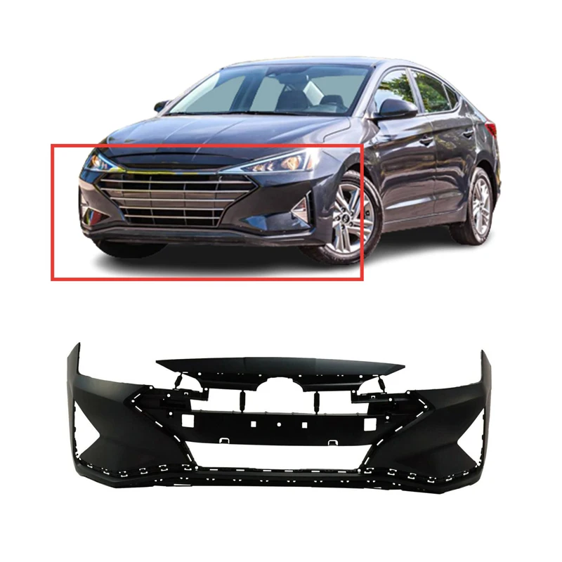 Saivis Auto Parts Front Bumper Cover Compatible For 2019-2020 Hyundai Elantra bumper