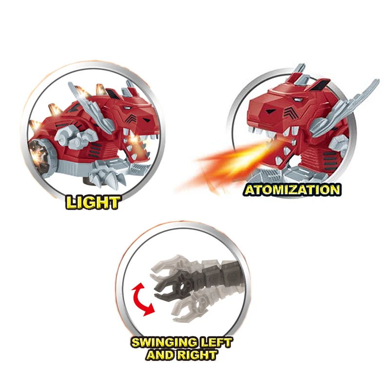 海外 フィギュア おもちゃ DIMOO セラミックランプ Wholesale B/O Spray Sound Light Walking Dragon Toy