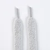 Gray plush shoelaces