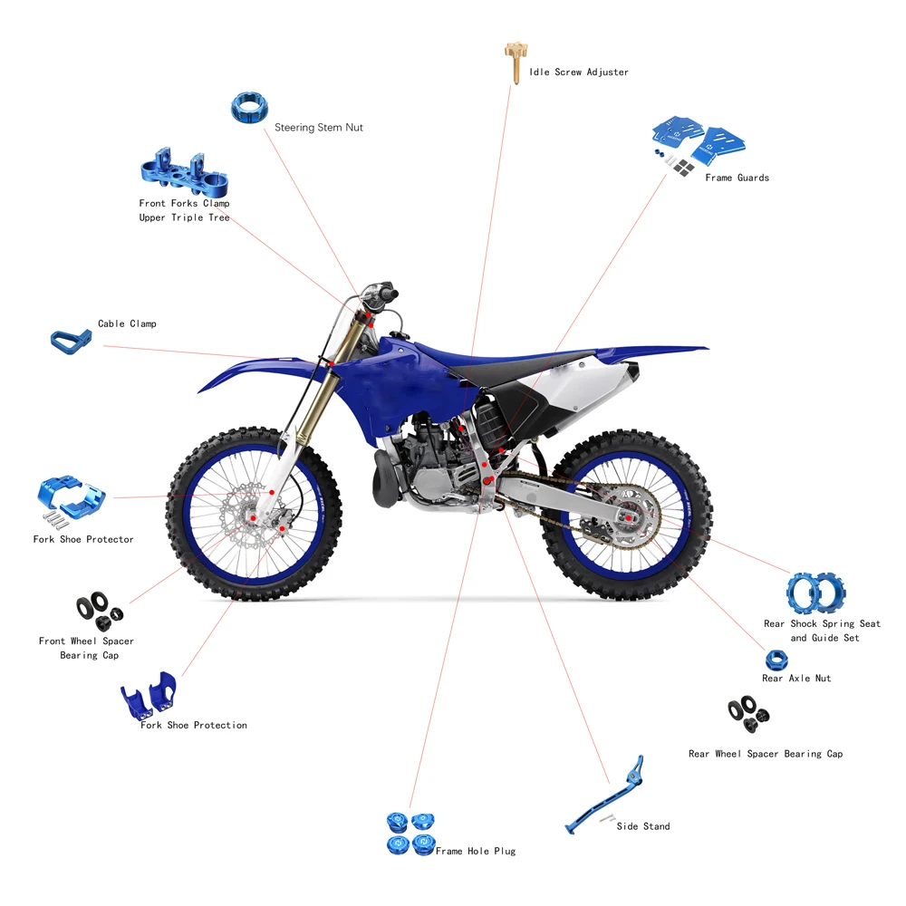Nicecnc Motorcycle Body Parts Engine Bracket Foot Pegs Rear Brake