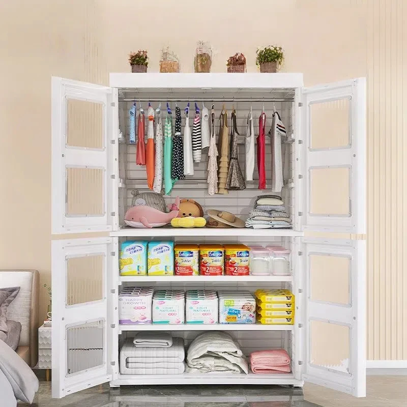 Armario de plástico con cajones de almacenamiento para bebé