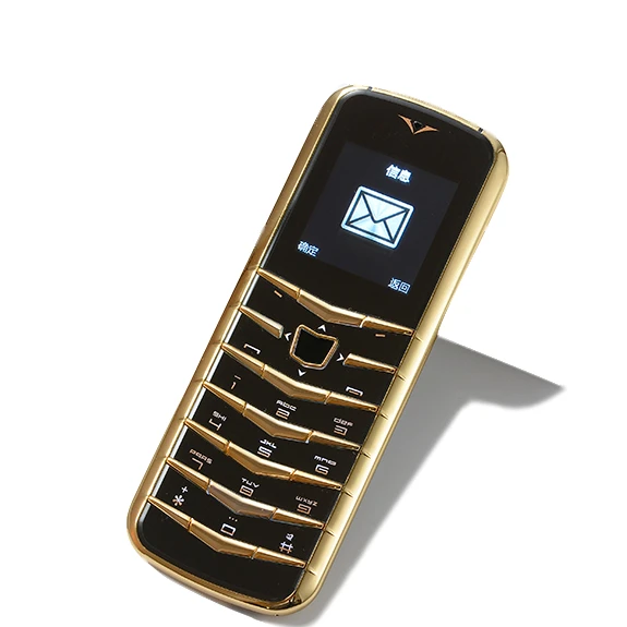 Luxury metal body Mobile phone V03 small mini card dual sim key GSM ...