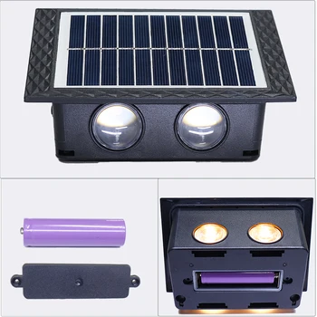 Battery Replaceable Solar Wall Lamp with LED Light Waterproof for Garden Front Door New Outdoor Solar Garden Lamp