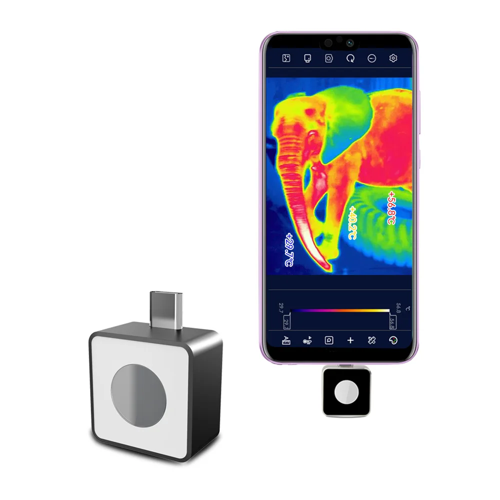 Портативный тепловизор для мобильного телефона, разрешение объектива 3,2  мм, диапазон 160x120-15-600 градусов Цельсия, мини тепловизор| Alibaba.com