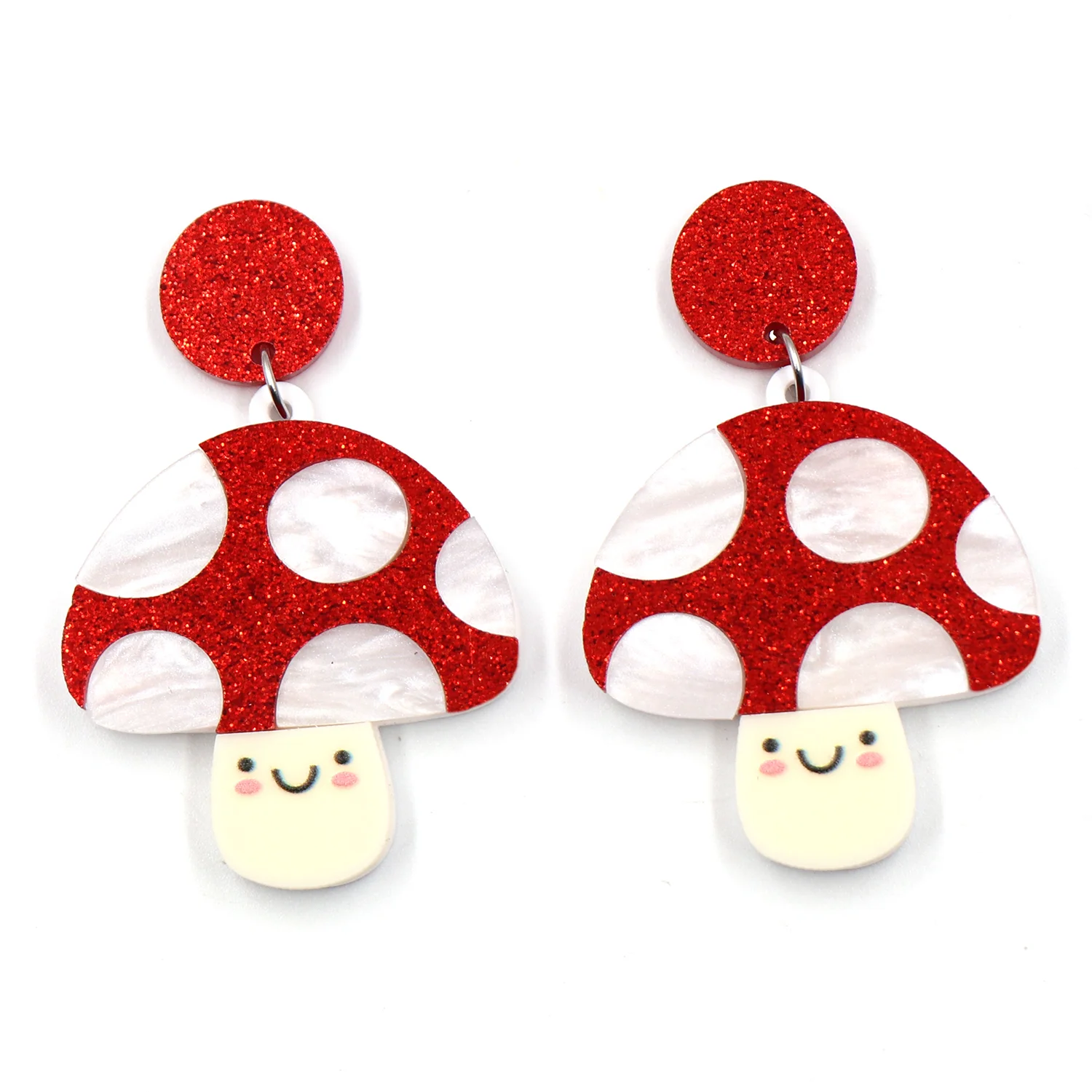 ERS765ER1645 1pair Top fashion CN Drop Mushroom cute Acrylic earrings Jewelry for women