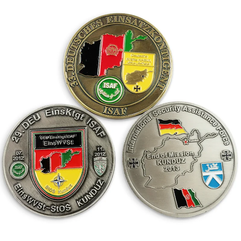 2025 Free Sample Custom Germany Cheap Antique Sliver Gold Euro Coin Commemorative Metal Challenge Coins Souvenir