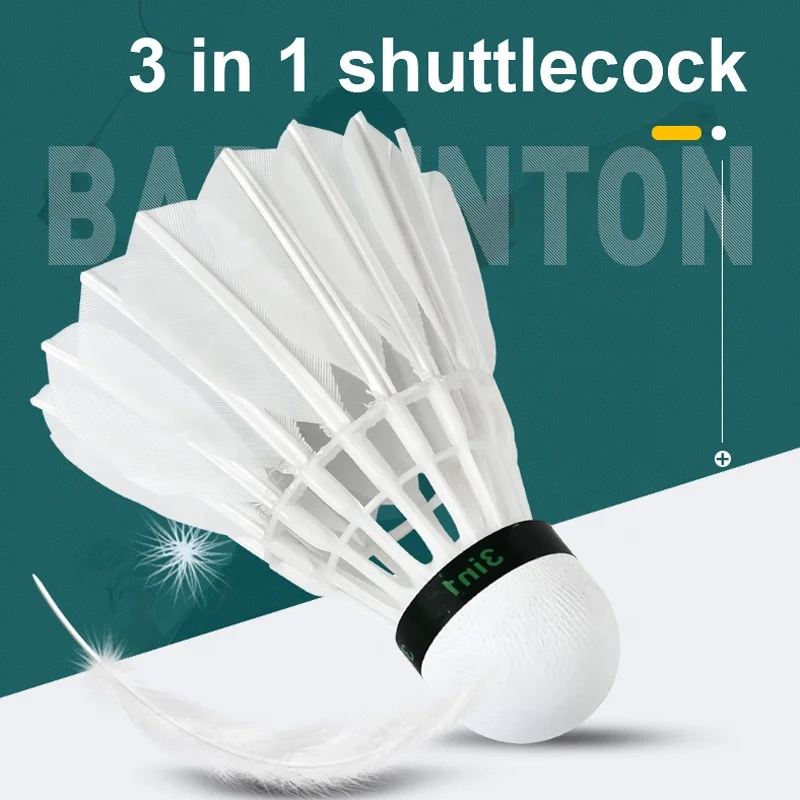 Volants en plumes de canard et d'oie durables, Badminton blanc, prix le plus bas
