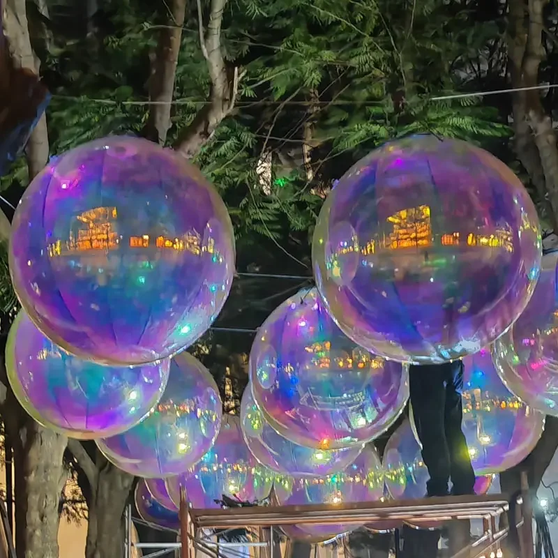 Factory Price Colorful Giant Reflective Inflatable Mirror Ball PVC Inflatable Mirror Balloon for Sale