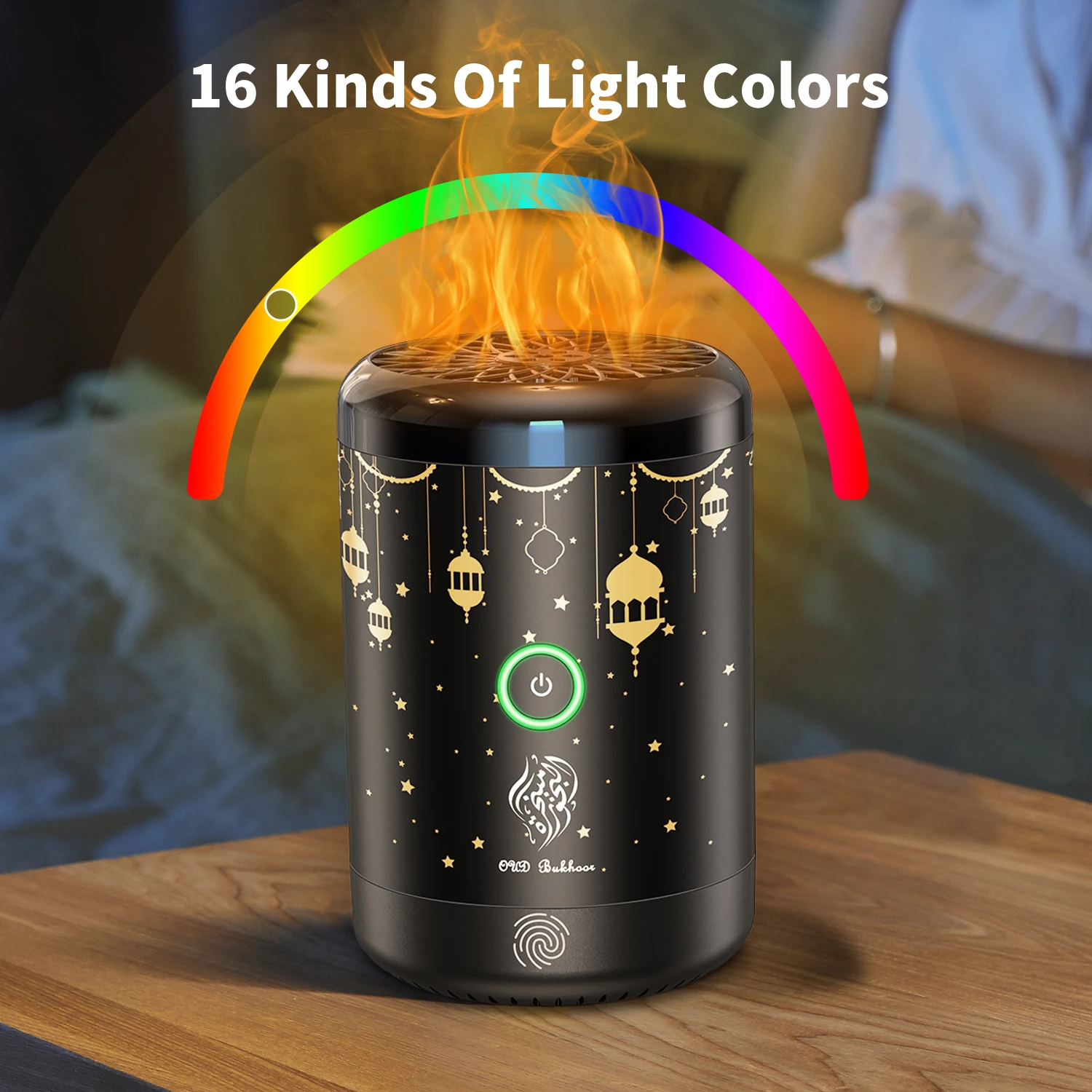 Anlising Bruciatore di Incenso Elettrico, Portatile Bruciatore di Incenso Bakhoor, Bruciatore Incenso Elettrico Arabo, Diffusore Elettrico Arabo Incenso, USB Ricaricabile,per Viaggi,Ufficio,Casa(Nero