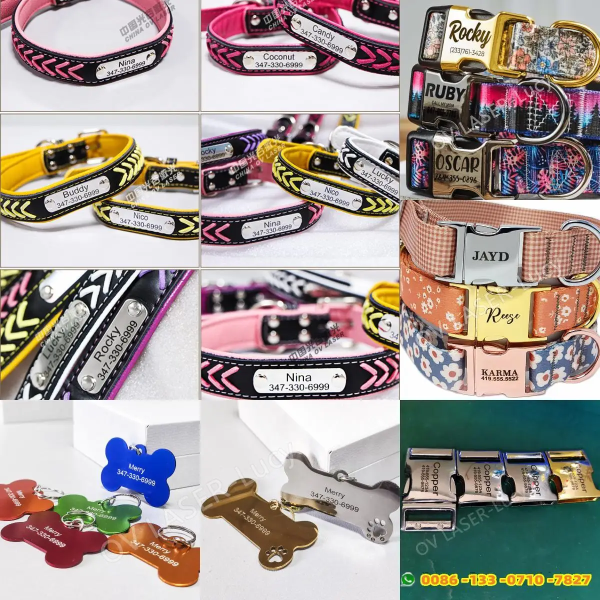 Personalized Dog Collars Laser Marking Machine for Metal Dog Tags Bottles Engraving with 30W Fiber Laser Metal Engraving