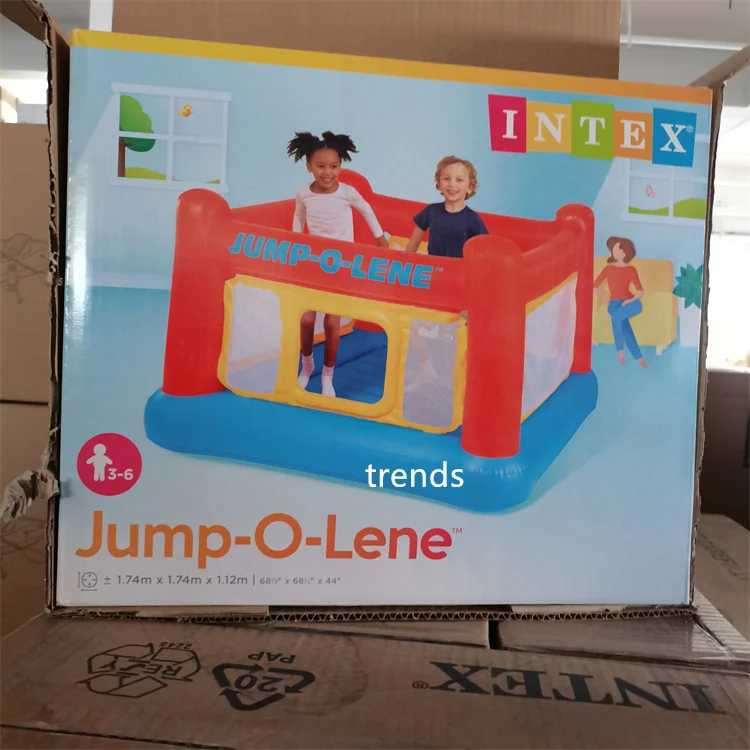 Intex 48260 Soft Inflatable Playhouse Jump-o-lene With Crawl-through 