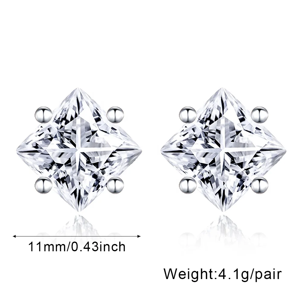 Fashion Custom Sterling Silver Gemstone Birthstone Earrings With