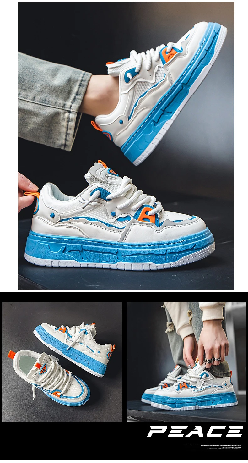 Luxury Fashion Customize Brand Men Skateboard Shoes Custom Mesh Breathable Shoes Sneaker For Men