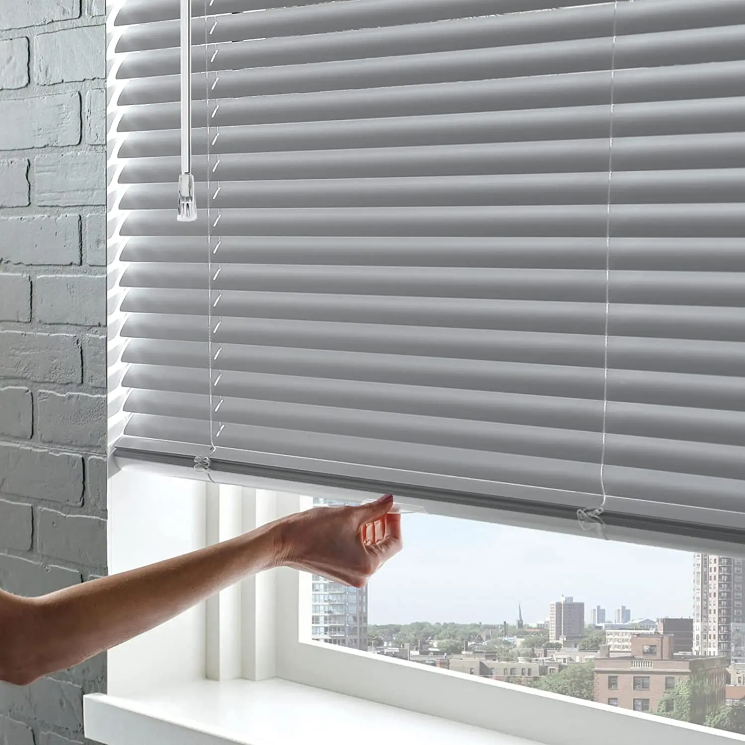 Customized Size Horizontal Metal Mini Blinds For Window Cordless