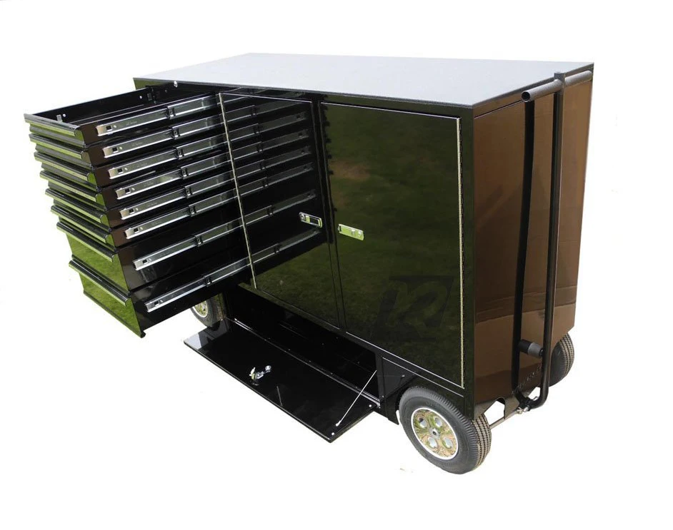 Small Automobile Metal Workbench Portable Tool Trolley Storage Cabinet Pitbox With 8 Drawers Ultimate
