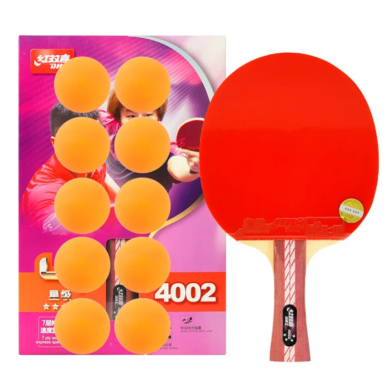 DHS 4 Star Professional Table Tennis Racket Straight and Horizontal Pingp Ong Racket