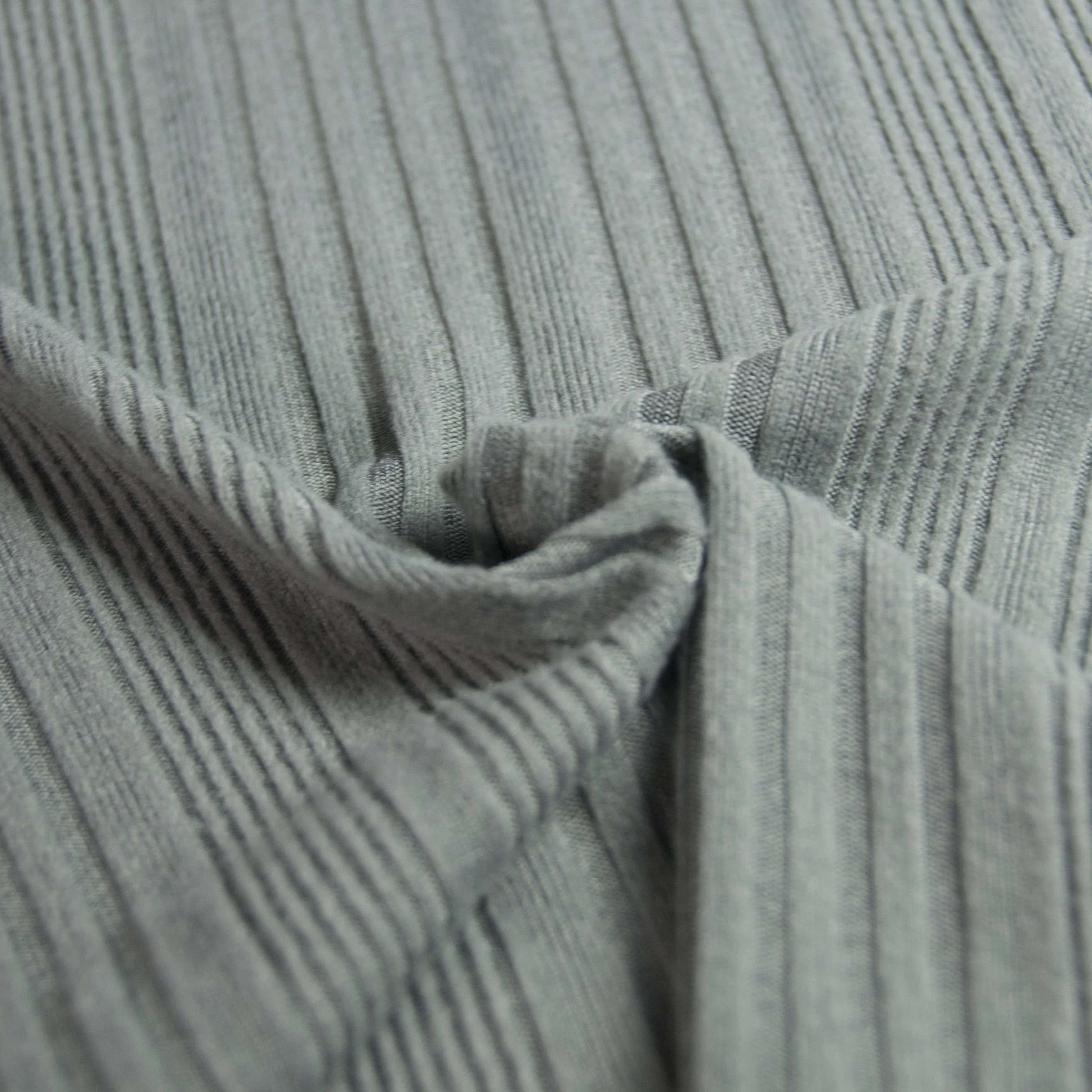 HOT SALE CHEAP PRICE POLYESTER SPANDEX IRREGULAR LOOSE KNITTING RIB WITH FACE SIDE BRUSHED FABRIC for GARMENT SWEATER