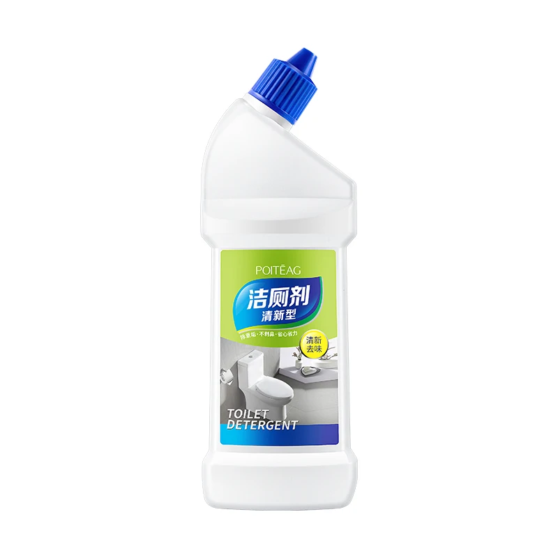 Очищающее средство для унитаза, OEM и ODM предложение, септический безопасный нетоксичный 500 мл жидкий очиститель для туалета под углом бутылки