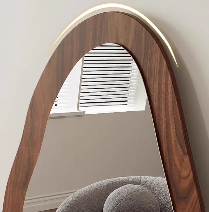 product custom large wood framed full length dressing wall mirror for living room decor-4