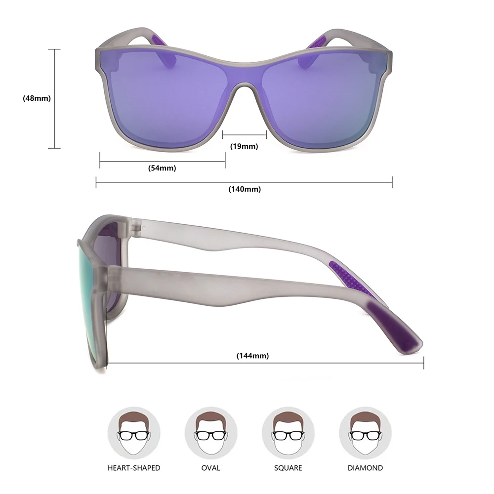 High Quality Fashion One-pieces Polarized Designers Glasses Woman Supplier Sunglass Logo Custom
