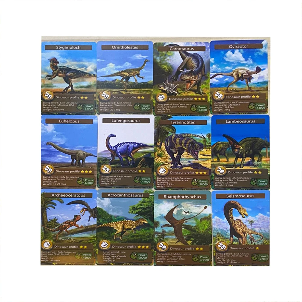 Card Game Dinossauro 20 Cards + Jogo Memória Rex Raciocinio - Pmbi