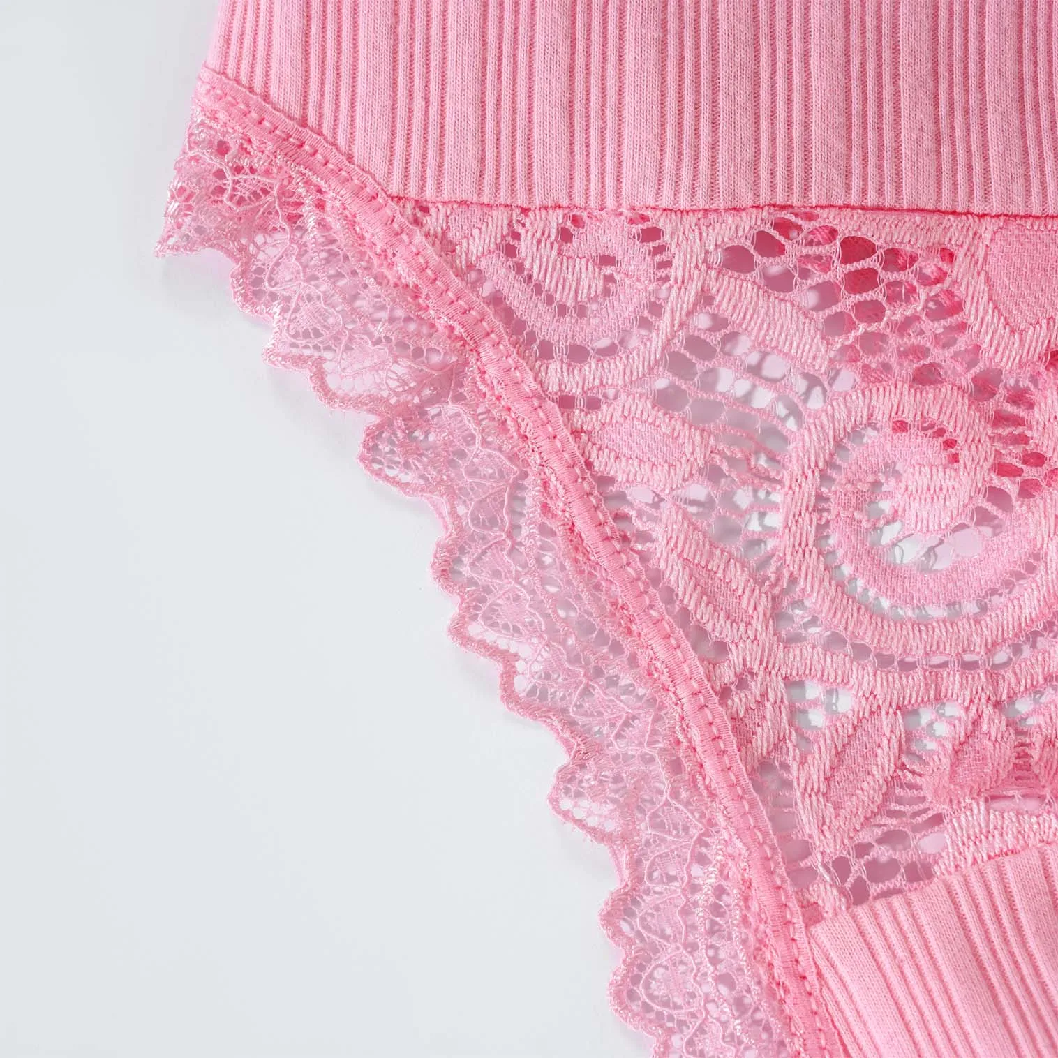 Lady Underwear Pink Panties Cotton High Quality Lady Panties Sexy Lace
