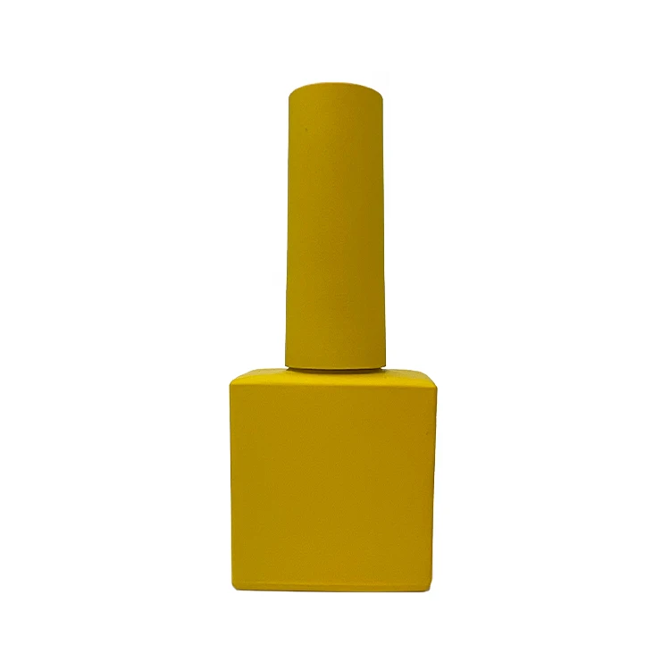 Factory Custom Empty Square Glass Nail Polish Bottle With Brush Cap