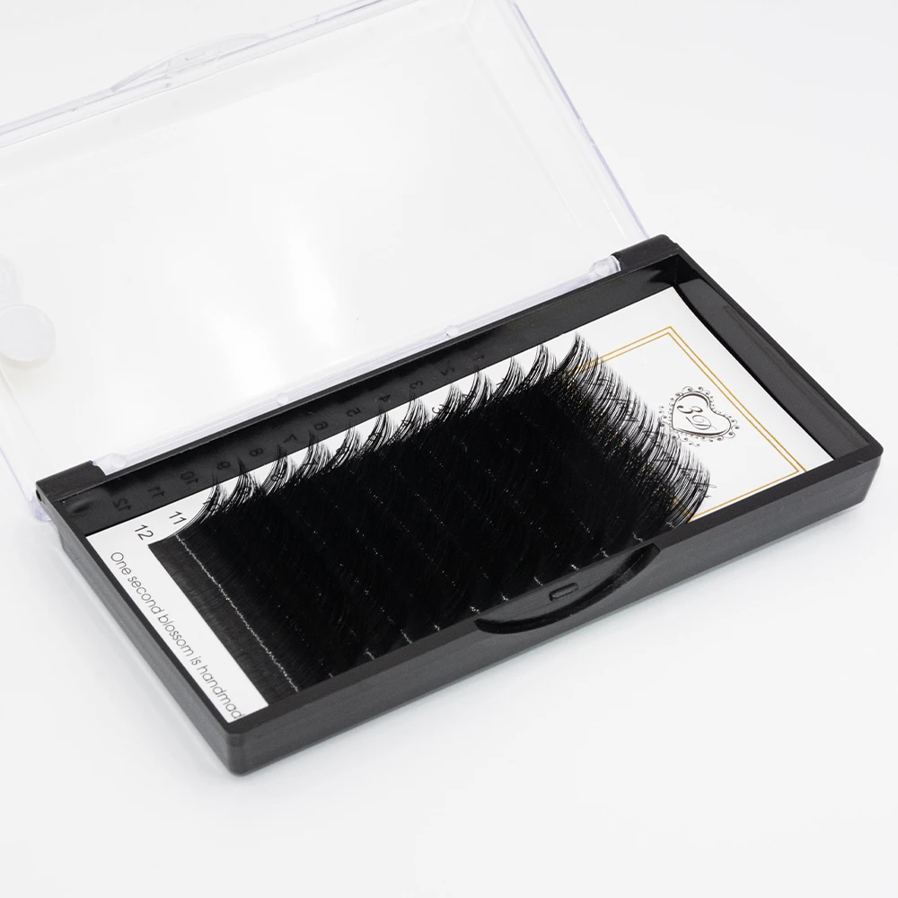 Premium Synthetic Mink Classic Russian Eyelash Extension Natural Fluffy Soft Mix Curl Faux Mink Lash Extension Kit Dropshipping