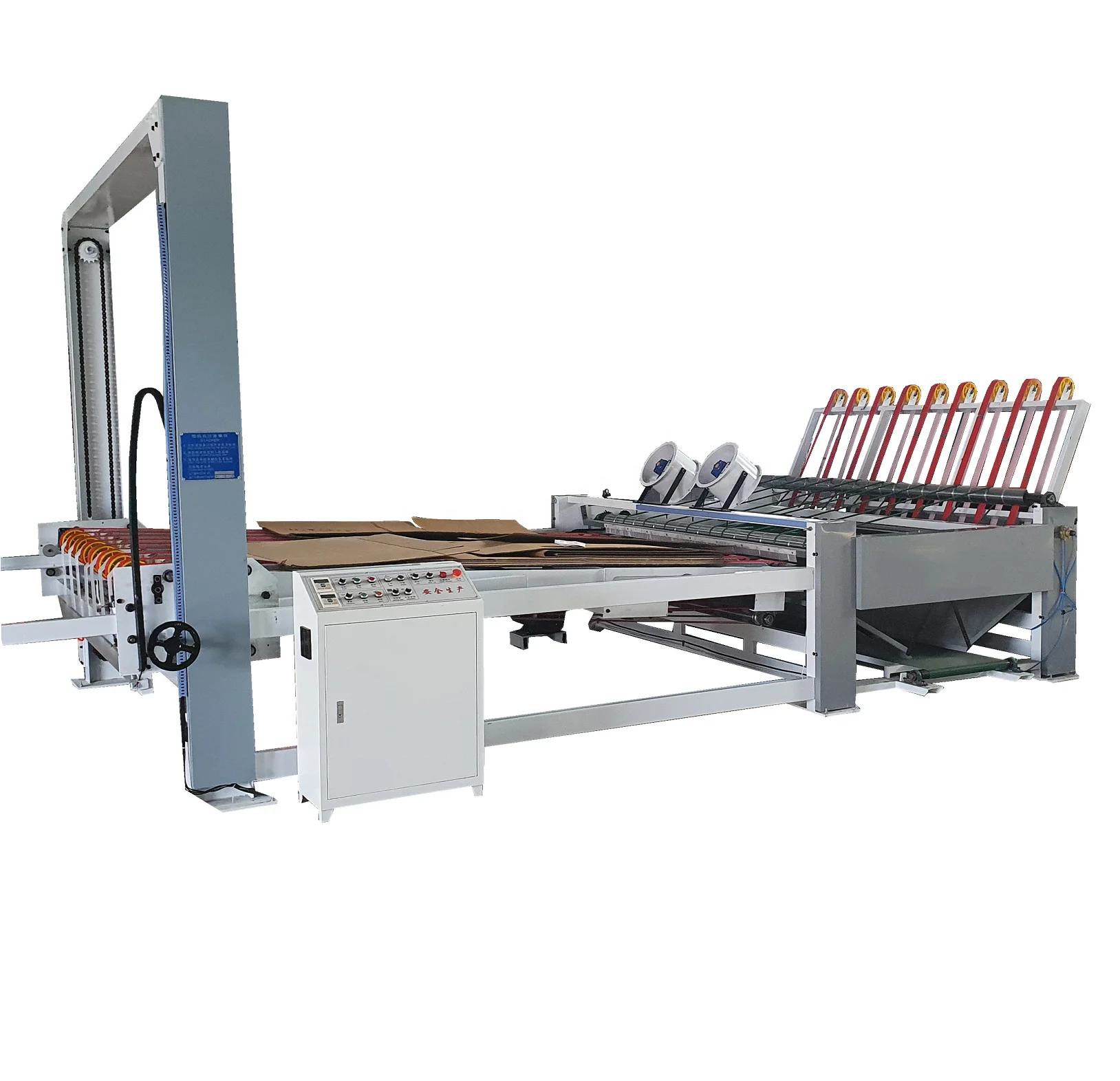 Corrugated Carton Stacking Machine Intergrated Vibrator Cleaner and Stacker