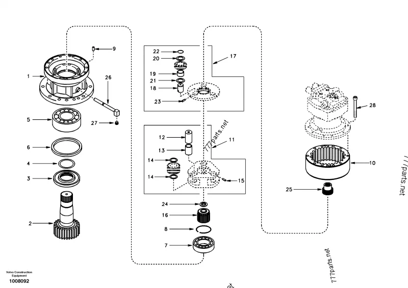Volvo Ec140 Swing Reduction Gear & Excavator Parts Oem | Wholesale