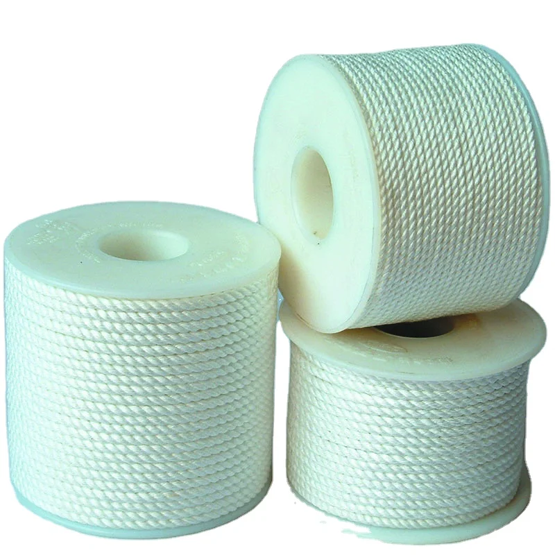 (JL Rope) 3 strand Twisted Nylon Rope - (1/4 Inch x 100 Feet, White) Anchor Line