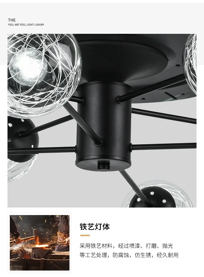 Invisible Fan Chandelier 42inch Hotel Dining Hall Bedroom Residential Indoor Modern Simple E27 Fan Ceiling Led Bulb Lights