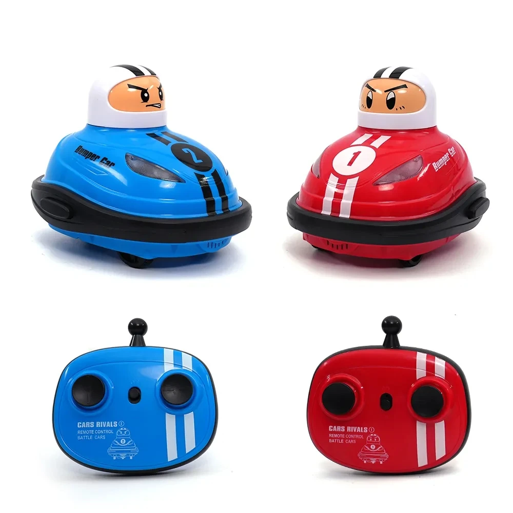 Caja De 2 Coches De Choque TURBO CHALLENGE – Radio Control Azul Y Rojo Para Niños +5 Años