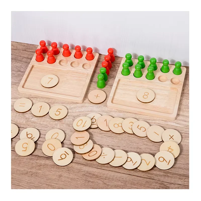 Montessori Toy Number Math Peg Board Game Educational Learning Toy Teaching AIDS Kids Wooden Toys CE CPC