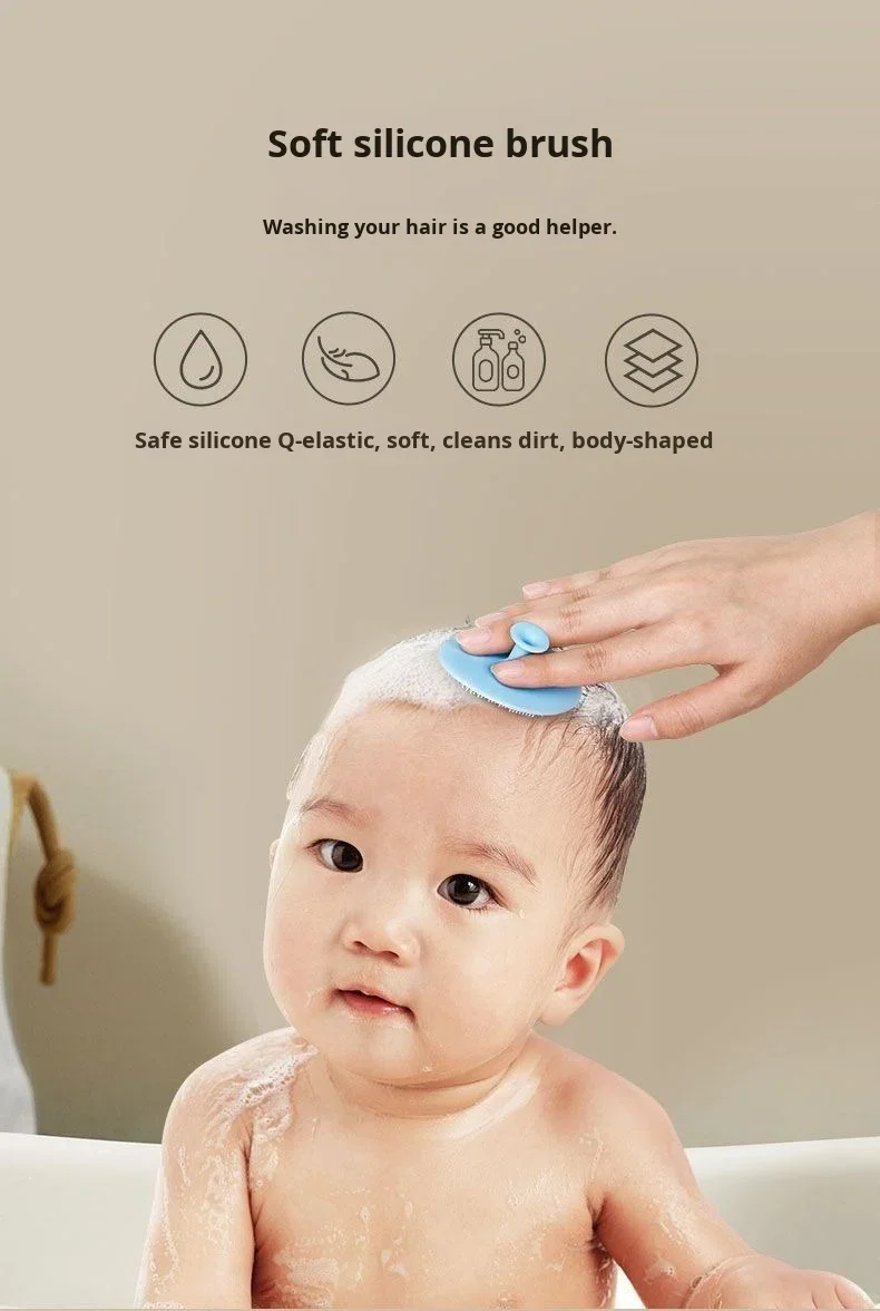 Silicone Hair Washing Brush for Children Baby Bath Product to Remove Hair Dirt details