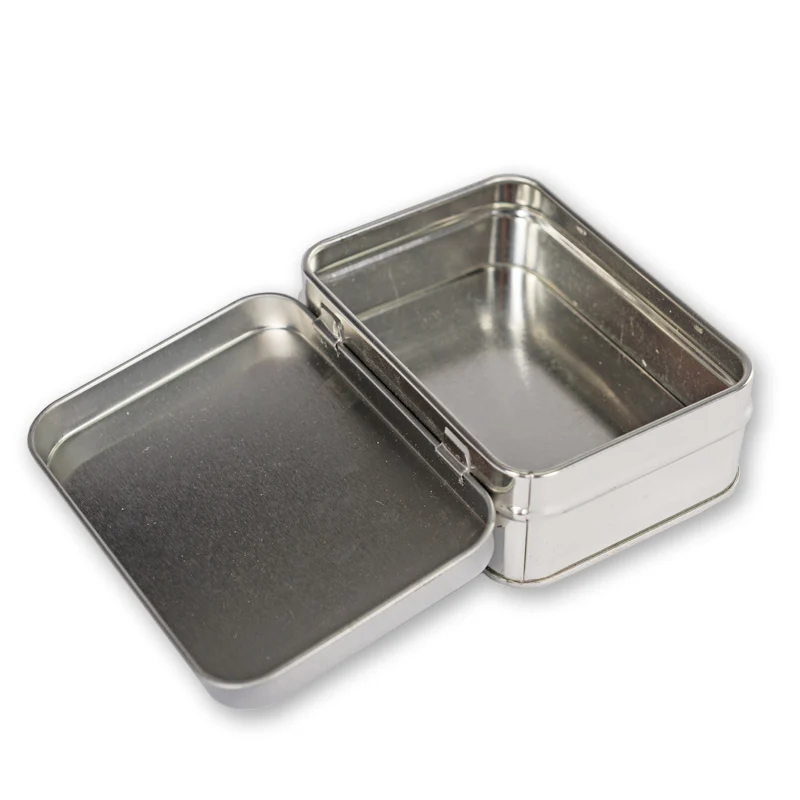 Hot Sale Metal Rectangular Tinbox With Hinged Lid Wholesale