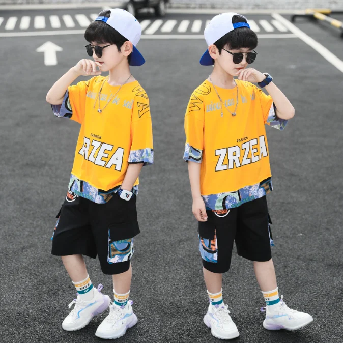 Summer Kids Clothing Sets Boy Casual Children's Wear Baby Boys Tshirt