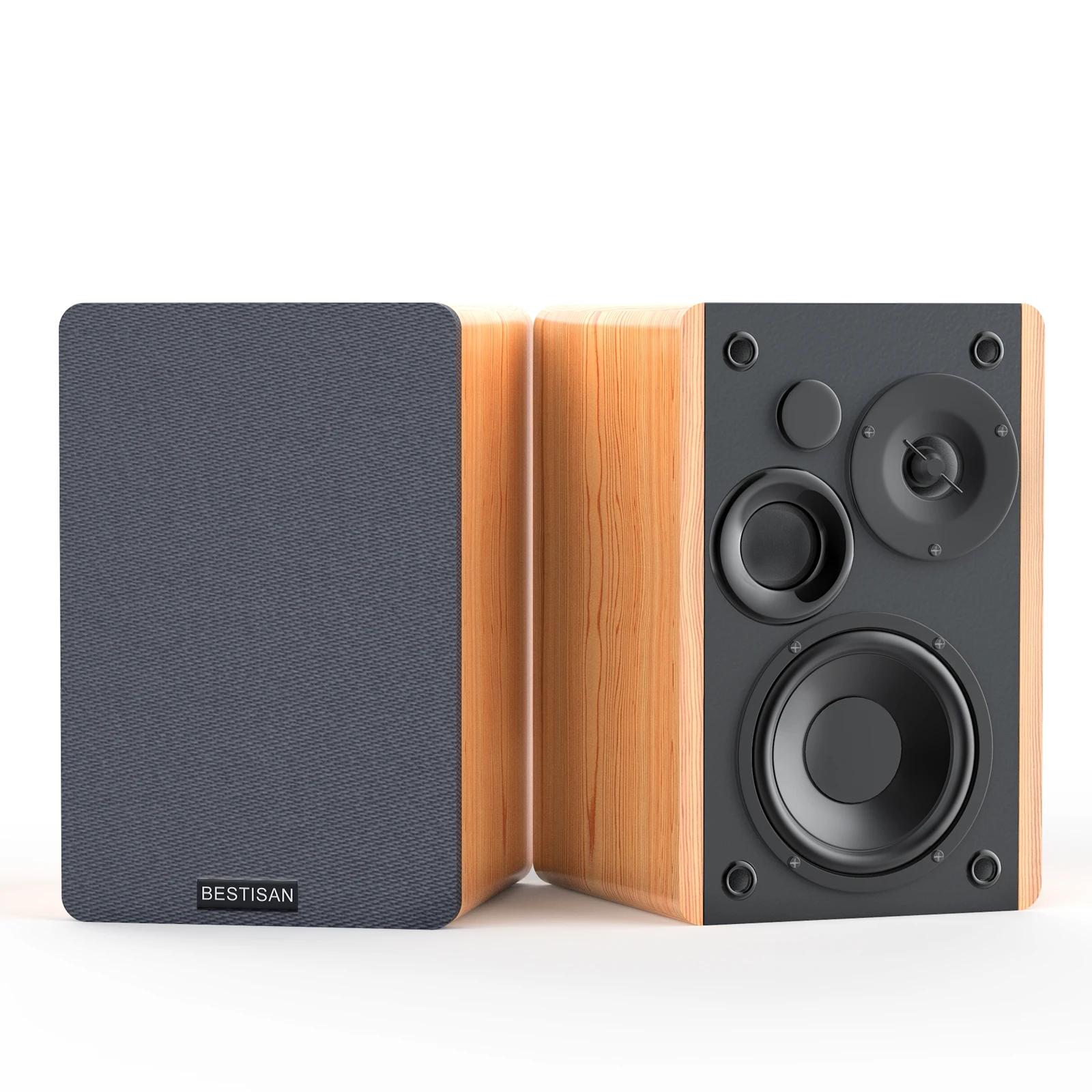 2.0 Speakers Crystal Sound Studio Monitor Speakers RCA Optical Input Bookshelf Speaker