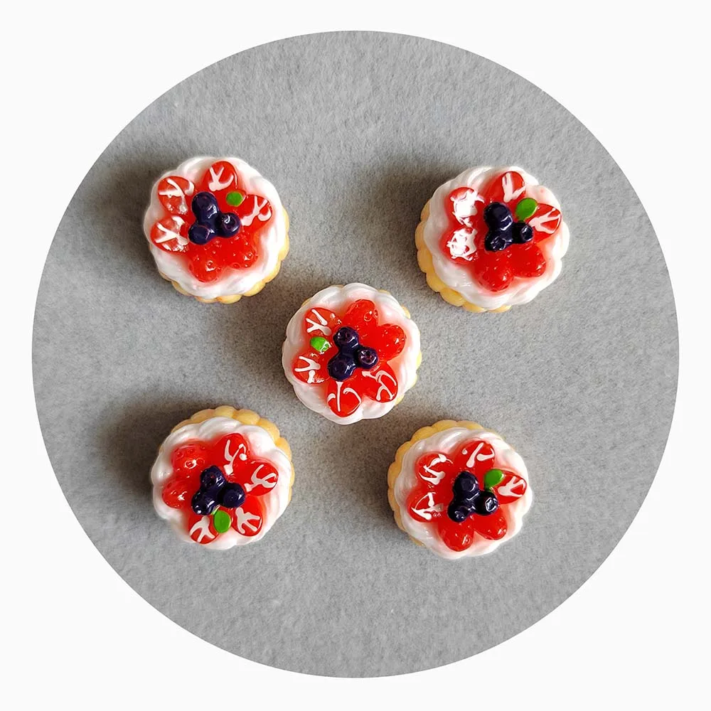 50 Pcs Resin Charms Cabochons - Flatback Poached Egg Shapes For DIY Crafts