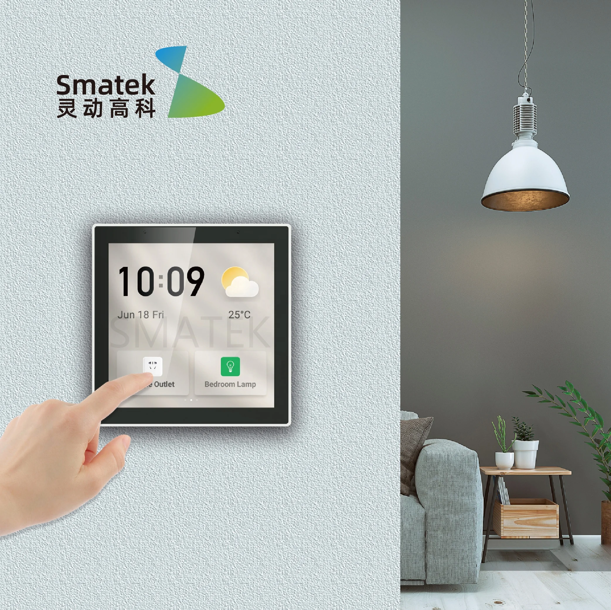 T6E Retro Style IoT Sensors Gateway Whole Home Control Panel Waterproof 10A Smart Life Compatible for Home Automation Products