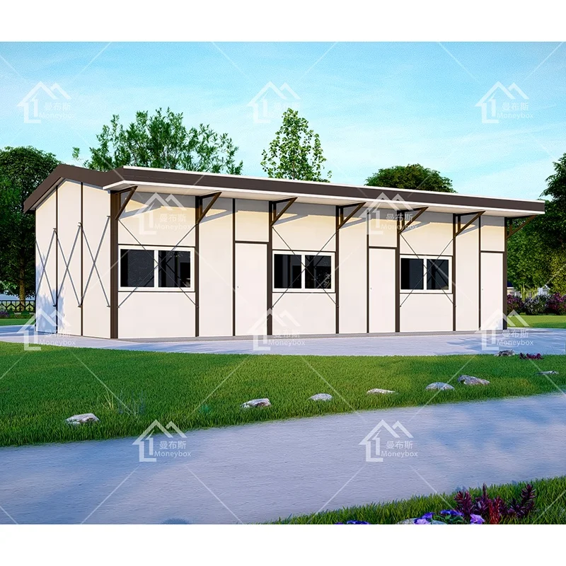 Pre-Fabricated Green House Plans Multiple Times Used 3 Bedroom Compound Wall Design for Camp Use for Carport