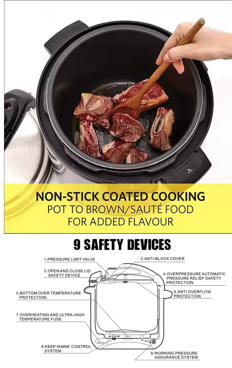Professional Manufacturers Wholesale Household Kitchen Appliances Electric Pressure Cookers 5L6L Large Capacity Rice Cooker 3