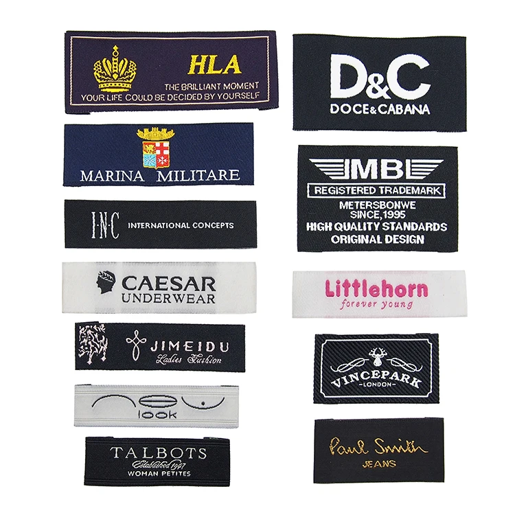 Luxury Fashion Damask Clothing Neck High Quality End Fold Brand Logo ...