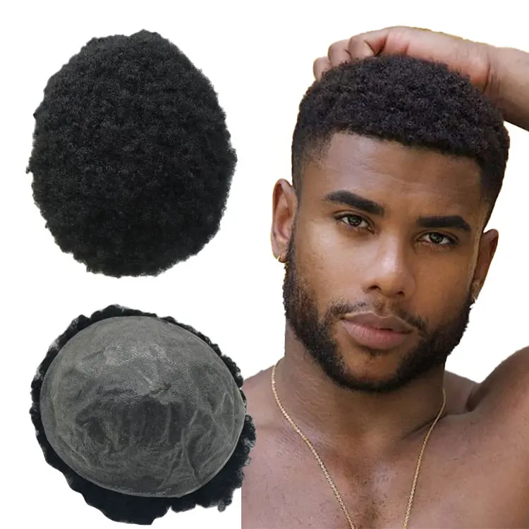 Men's Hair Replacement System Natural Hairline Toupee